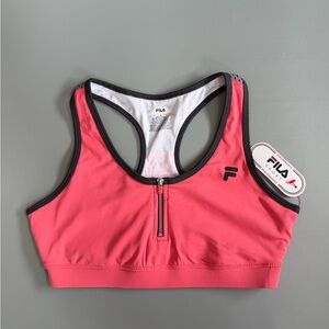FILA Women's Coral Sports Bra with Black Trim